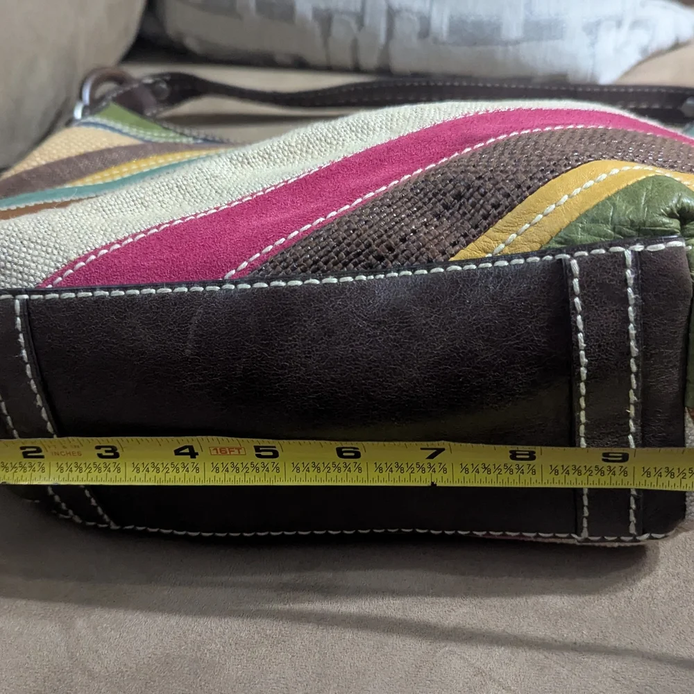 Fossil Multicolor Striped Hobo Bag